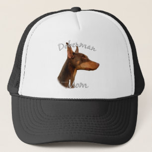 Doberman Pinscher (red) Mom 2 Trucker Hat