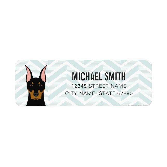 Doberman Pinscher Return Address Labels (Front)
