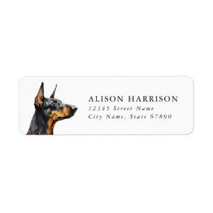 Doberman Pinscher Return Address Labels