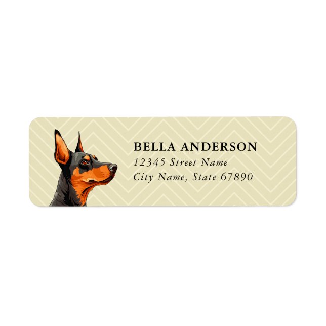 Doberman Pinscher Return Address Labels (Front)