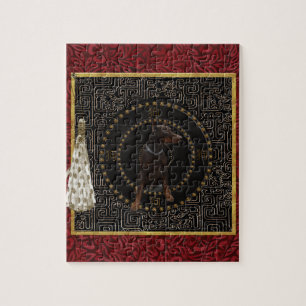 Doberman Pinscher, Round Shape, Dog in Chinese Jigsaw Puzzle
