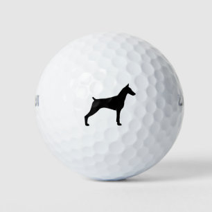 Doberman Pinscher Silhouette Golf Balls