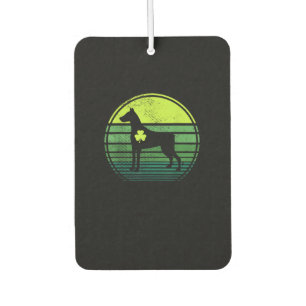 Doberman Pinscher Silhouette Irish Clover St Patri Air Freshener
