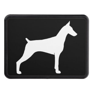 Doberman Pinscher Silhouette Trailer Hitch Cover