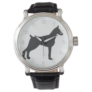 Doberman Pinscher Silhouette Watch