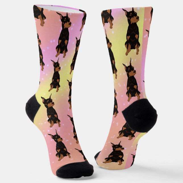 Doberman Pinscher  Socks (Angled)