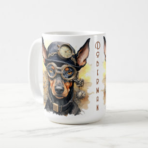 Doberman Pinscher Steampunk Dog Coffee Mug
