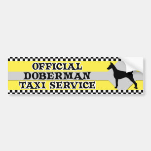 Doberman Pinscher Taxi Service Bumper Sticker