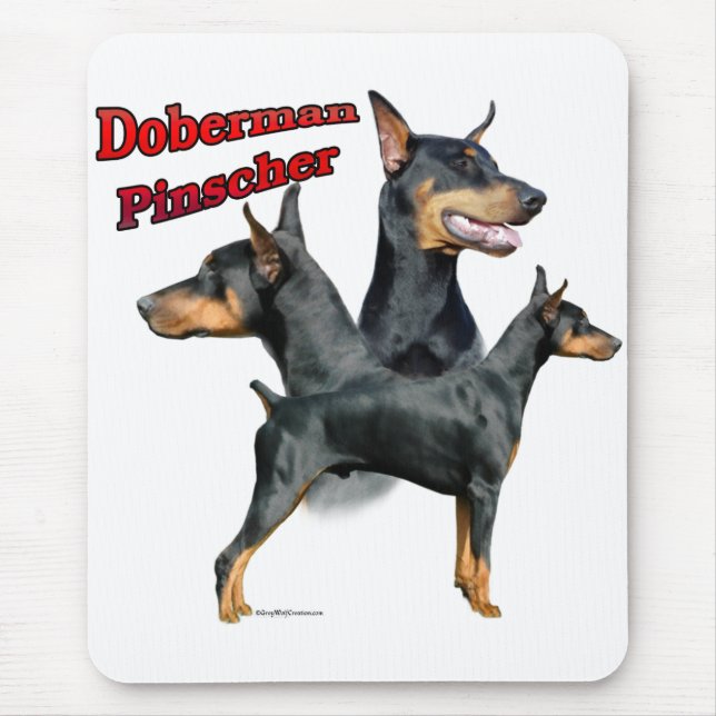 Doberman Pinscher Trio 2 Mouse Pad (Front)