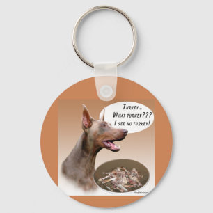 Doberman Pinscher Turkey Keychain