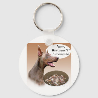 Doberman Pinscher Turkey Keychain