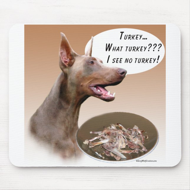Doberman Pinscher Turkey Mouse Pad (Front)