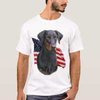 Doberman Pinscher- uncropped natural ear with flag