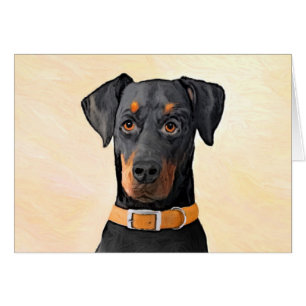 Doberman Pinscher Uncropped Painting Original Art