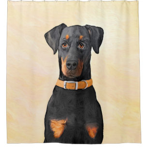 Doberman Pinscher Uncropped Painting Original Art