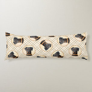 Doberman Pinscher Uncropped Painting Original Art Body Pillow