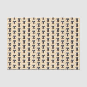 Doberman Pinscher Uncropped Painting Original Art Tissue Paper