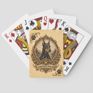 Doberman Pinscher, Vintage Heritage Dog Playing Cards