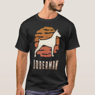 Doberman Pinscher Vintage Retro Classic Dog Sunset T-Shirt