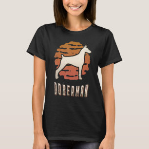 Doberman Pinscher Vintage Retro Classic Dog Sunset T-Shirt