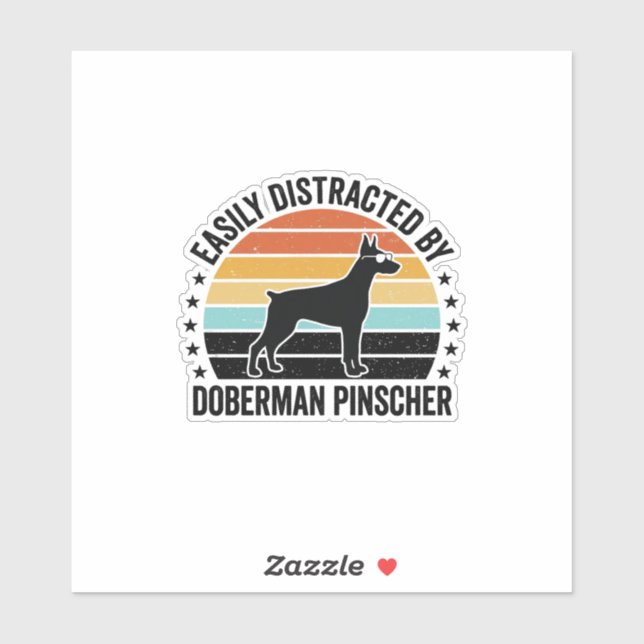 Doberman Pinscher Vintage Sunset Graphic Tee Desig (Sheet)