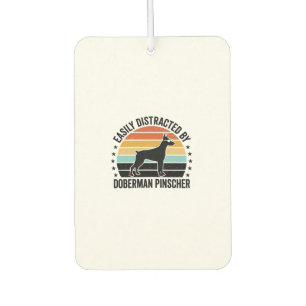 Doberman Pinscher Vintage Sunset Graphic Tee Desig Air Freshener