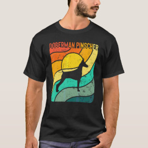 Doberman Pinscher Vintage Sunset Mom Dad T-Shirt