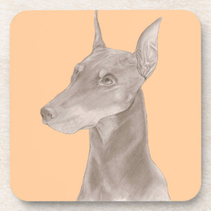 Doberman Portrait Coaster