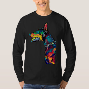 Doberman Profile Head Dog Breed Pet True Friend  7 T-Shirt