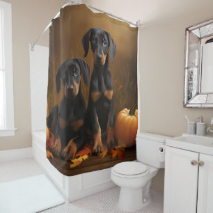 Doberman Puppy Autumn Delight Pumpkin 