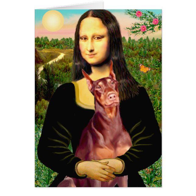 Doberman (red) - Mona Lisa (Front)