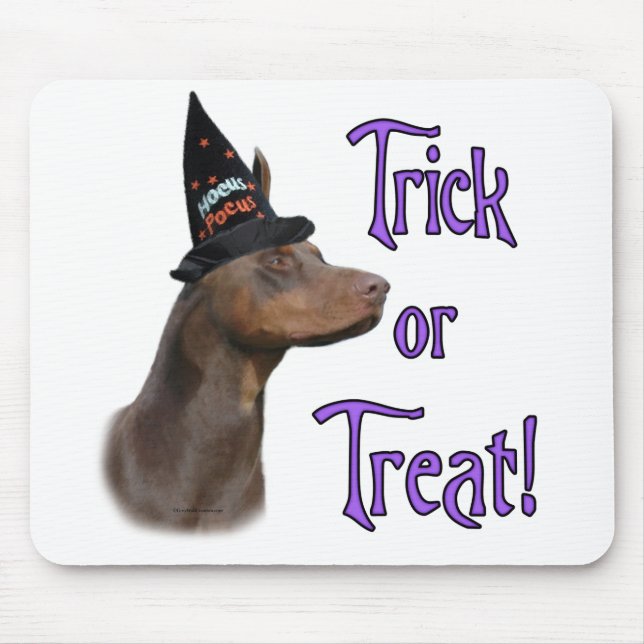 Doberman red Trick Mouse Pad (Front)