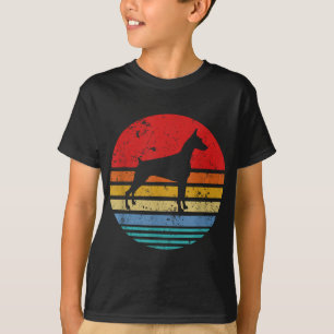 Doberman Retro Sunset Distressed Mom Dad Dog Lover T-Shirt