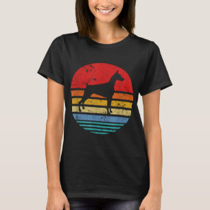 Doberman Retro Sunset Distressed Mom Dad Dog Lover T-Shirt