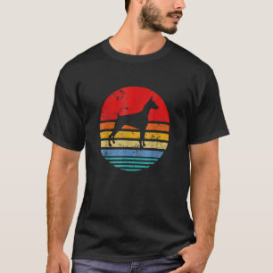 Doberman Retro Sunset Distressed Mom Dad Dog T-Shirt