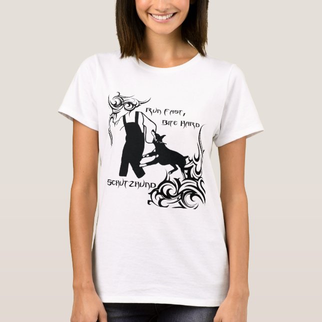 Doberman Run Fast T-Shirt (Front)