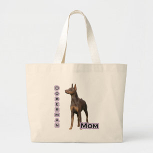 Doberman(rust) Mom 4 Large Tote Bag