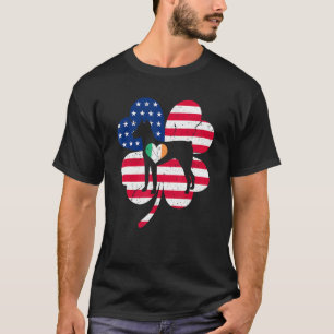 Doberman St Patricks Day Irish American Flag T-Shirt