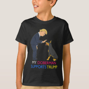 Doberman Supports Trump Gift Doberman Pinscher  T-Shirt