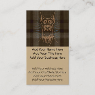 Doberman Swirlface gifts Business Card