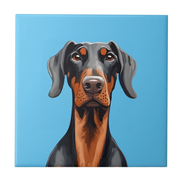 Doberman Tile (Front)