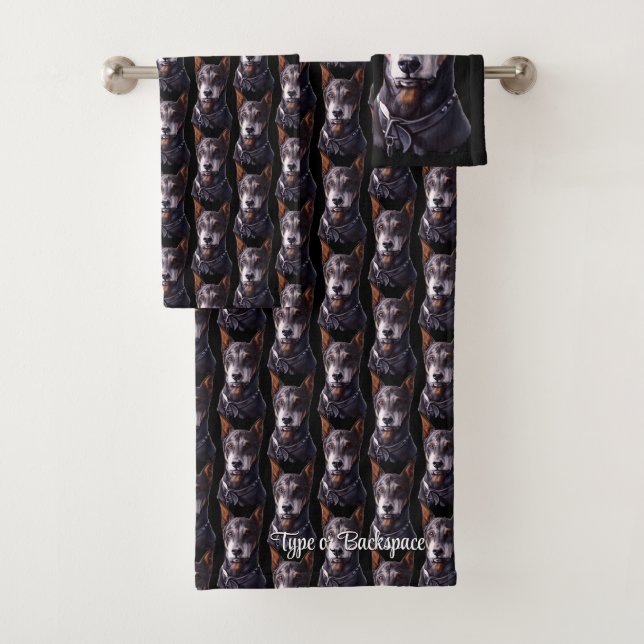 Doberman Towel Set Personalized Doberman Towels (Insitu)