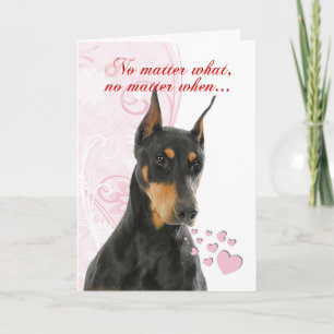 Doberman Valentine's Day Card