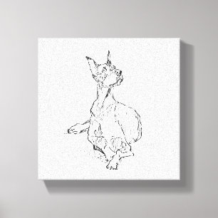 Doberman Wall Art – Minimalist Dog Line Drawing