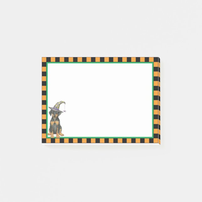 Doberman Witch Post-it Notes (Front)