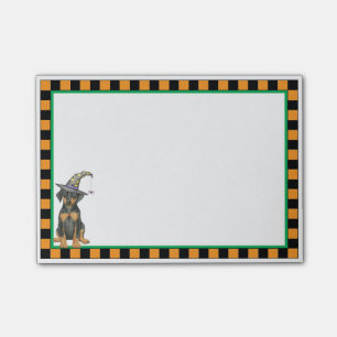 Doberman Witch Post-it Notes