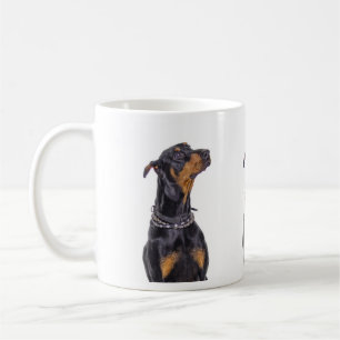 Doberman with Sneaky Look Mug
