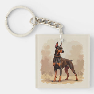 Dobermann de couleur brun rouille rouge