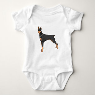 Dobermann doberman baby bodysuit
