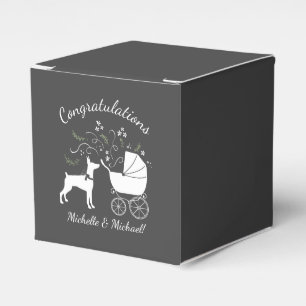 Dobermann Dog Baby Shower Puppy Dobie Pinscher Favor Box